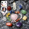 Miuline Healing Crystals Set For Beginners Natural Chakra Stones Set with Gift Box Pendant and Bracelet Crystals and Gemstones Healing Set For Relaxation and Stress