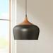 Possini Euro Design Felton Black Mini Pendant Light 12 Wide Farmhouse Rustic Rounded Shade for Dining Room Home Foyer Kitchen Island Entryway Bedroom