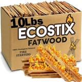 Eco-Stix Fatwood Fire Starter Kindling Firewood Sticks â€“ Bulk Packaged Firestarters â€“ 100% All Natural Resin Ocote Pine 10 Lbs