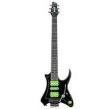 Traveler Guitar Vaibrant Deluxe V88X Electric Guitar (Cosmic Black Ebony Fretboard)