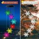 WANYNG Colorful LED Snowflake Wind Chimes Garden Light Decoration Bathroom Window Decoration Solar Power Light String Led Lights Wire