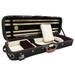 D Luca Heavy Duty Oblong Violin Case 4/4 Black-Burgandy