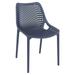 Luxury Commercial Living 32.25 Gray Stackable Outdoor Patio Dining Chair