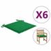 Anself 6 Piece Garden Chair Cushions Fabric Seat Cushion Patio Chair Pads Green for Outdoor Furniture 19.7 x 19.7 x 1.2 Inches (L x W x T)