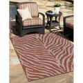 Unique Loom Tsavo Indoor/Outdoor Safari Rug Rust Red/Ivory 4 1 x 6 1 Rectangle Animal Print Contemporary Perfect For Patio Deck Garage Entryway