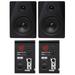 (2) Rockville DPM5B Dual Powered 5.25 300 Watt Active Studio Monitor Speakers