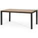 Colcord Outdoor Modern Industrial Acacia Wood Dining Table Teak and Black