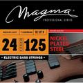 Magma Electric Bass Strings Medium Light - Nickel Plated Steel Round Wound - Long Scale 34 7 Strings Set .024 - .125 (BE167N)