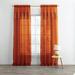 Brylanehome Pleated Voile Rod-Pocket Panel - 56I W 84I L Autumn Leaves Window Curtain