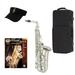 Classic Rock Silver Alto Saxophone Pack - Alto Sax w/Case Accessories Classic Rock Play Along Volume 3 Book & Warranty