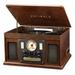 Victrola s 7-in-1 Sherwood Bluetooth Record Player with 3-Speed Turntable CD Cassette Player and FM Radio