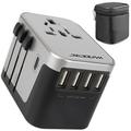 DRIDOUAM All in One Universal Travel Adapter Worldwide Power Adapter 5.6A Output Make Charging Faster with 4 USB Ports & 1 Type-C Perfect for US EU UK AU 150+ Countries Smart Device