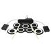 Compact Size Portable Digital Electronic Roll Up Drum Set Kit 7 Silicon Drum Pads USB Powered with Drumsticks Foot Pedals 3.5mm Audio Cable for Practice Beginners Kids