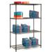 Nexel Black Epoxy 5 Tier Wire Shelving Starter Unit 60 W x 14 D x 74 H