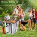 Hassch Outdoor Charcoal Chimney Starter Foldable Collapsible Charcoal Starter for Outside Picnic Black