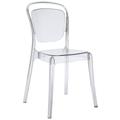 Modern Contemporary Kitchen Dining Side Chair Clear (Outdoor or Indoor)