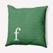 Simply Daisy 18 x 18 Modern Monogram Indoor/Outdoor Polyester Throw Pillow Sage