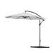 WestinTrends Julia 10 Ft Outdoor Patio Cantilever Umbrella with Base Included Market Hanging Offset Umbrella with 4-Pieces Fillable Base Weight White