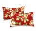 Roma Floral 19 x 12 in. Outdoor Rectangle Throw Pillow (Set of 2) by Greendale Home Fashions