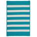 Colonial Mills Indoor/Outdoor LifeStyle Stripe Rug Turquoise 3 x 5 Reversible Stain Resistant 3 x 5 Accent Outdoor Indoor