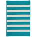 Colonial Mills Indoor/Outdoor LifeStyle Stripe Rug Turquoise 7 x 9 Reversible Made To Order Stain Resistant 7 x 9 Accent Outdoor