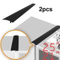 Ludlz Silicone Gap Cover (2 Pack) Silicone Gap Stopper Kitchen Stove Counter Gap Covers - Flexible Stove Space Fillers Food Grade Silicone Anti-Oil Kitchen Gap Cover Seal Slit Filler Strip