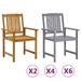 vidaXL 1/2/4/8x Solid Acacia Wood Director s Chair Patio Lounge Brown/Gray