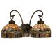 Meyda Tiffany 18690 Tiffany Candice 2 Light 18 Wide Bathroom Vanity Light - MultiColor