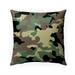 Camo Flow Green Black Brown Outdoor Pillow by Kavka Designs