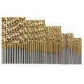 Smrinog 100Pcs Titanium Coated HSS High Speed Steel Drill Bit Set Tool 1/1.5/2/2.5/3 2 Sets