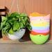 Dream Lifestyle Hanging Planter Basket Indoor Outdoor Flower Pots Plant Containers W/ Drainage Hole Plant Pot for Hanging Plants