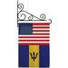 Nationality Barbados Us Friendship Garden Flag Set Regional 13 X18.5 Double-Sided Decorative Vertical Flags House Decoration Small Banner Yard Gift