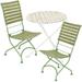 Sunnydaze CafÃ© Couleur 3-Piece Wood Folding Bistro Table and Chair Set - Green