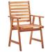 Suzicca Patio Dining Chairs 8 pcs Solid Acacia Wood