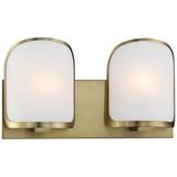 Minka Lavery Bishop Crossing 9 High Soft Brass Metal 2-Light Wall Sconce