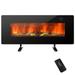 42 Inches Electric Fireplace Freestanding & Wall-Mounted Electric Heater 1400W Electric Fireplace with Timer Remote Control Touch Screen 7 Flame Colors Overheating Protection