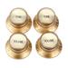 Imperial Inch Size Top Hat Bell Reflector 2 Volume 2 Tone Knobs Set for USA Gibson Les Paul SG Electric Guitar Gold Gold Top