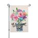 Spring Garden Flag Welcome Yâ€™All Yard Garden Flag Mason Jars Flowers Spring and Summer Welcome Outdoor Decoration Sign 12x18 inch