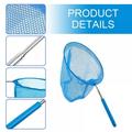 Swimming Pool Skimmer Net 14.6 x 7.9 Inch Hand Skimmer with Pole for Small Swimming Pools Spa Hot Tubs Vinyl Liners Kids Pools and Fish Ponds