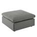 Commix Overstuffed Outdoor Patio Ottoman Charcoal