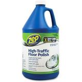 Zep Commercial High-Traffic Floor Polish Liquid - 1 gal (128 fl oz) - 1 Each - Clear Green