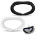 EEEkit 2PCS VR Silicone Face Pad Cover Fit for Meta Quest 3 Headset Accessories VR Face Cushion Pad Black + White