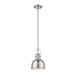 1 Light Mini Pendant In Restoration Style 8.25 Inches Wide By 11.75 Inches High-Brushed Nickel Finish Z-Lite 725Mp-Bn