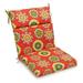 Blazing Needles Outdoor 3-Section 19 x 42 in. High Back Patio Chair Cushion