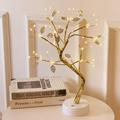 LED Night Light Mini Christmas Tree Copper Wire Garland Lamp For Home Kids Bedroom Decor Fairy Lights Luminary Holiday Lighting