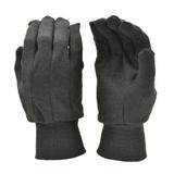 G & F 4408 Jersey Work Gloves - Heavy Weight 9oz - Knit Wrist - Brown - Large - (12-Pairs)