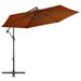 vidaXL Cantilever Umbrella with Aluminum Pole Terracotta 118.1