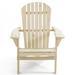 LuxenHome Unfinished Wood Adirondack Chair