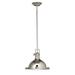 1 Light Vintage Farmhouse Large Pendant Light Light with Fresnel Lens Glass-Polished Nickel Finish Bailey Street Home 147-Bel-551522