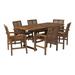 Afuera Living 7-Piece Extendable Outdoor Patio Dining Set in Dark Brown